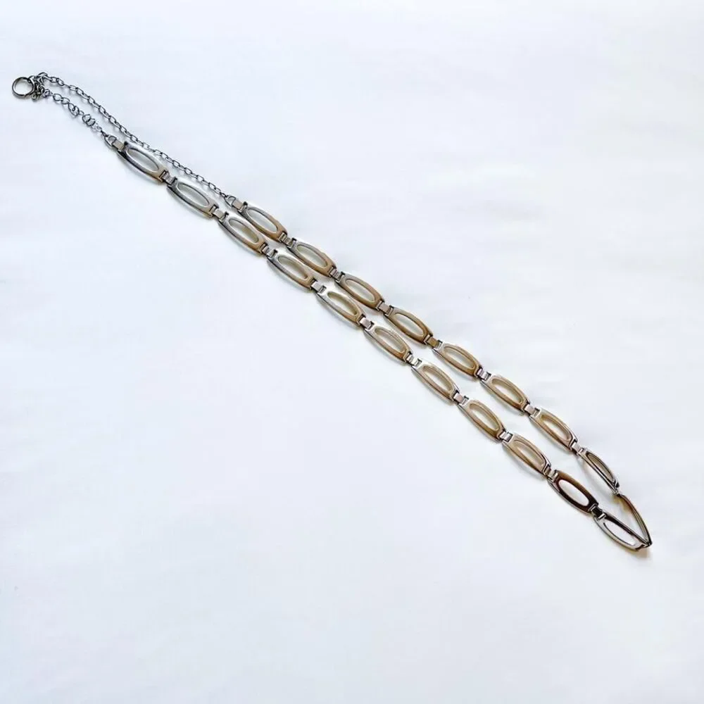 y2k silver chain belt‎